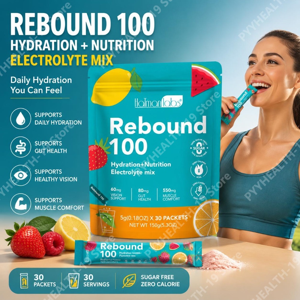 Vitamin C Powder - HalmanLabs Rebound 100, Mezcla de Electrolitos