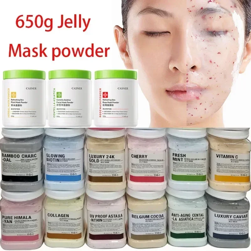 Vitamin C Powder - Mascarilla de gelatina dorada de 650g,