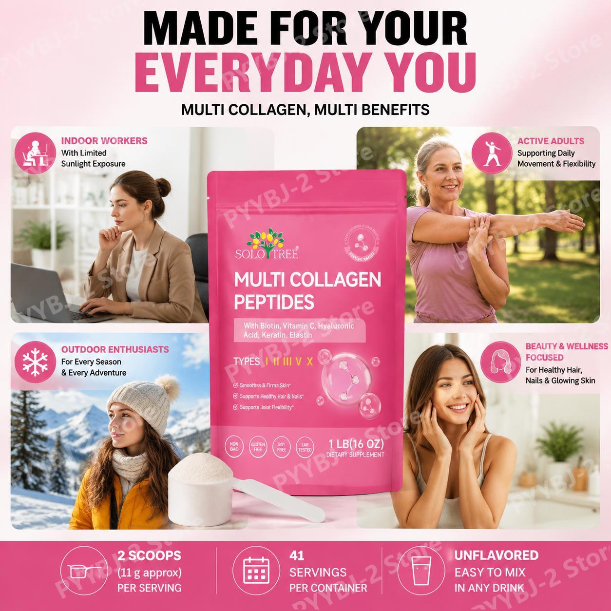 Péptidos de Colágeno Múltiple  - Vitamin C Powder reseña y precio