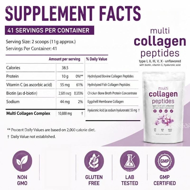 Colágeno en Polvo con Péptidos - Vitamin C Powder reseña y precio