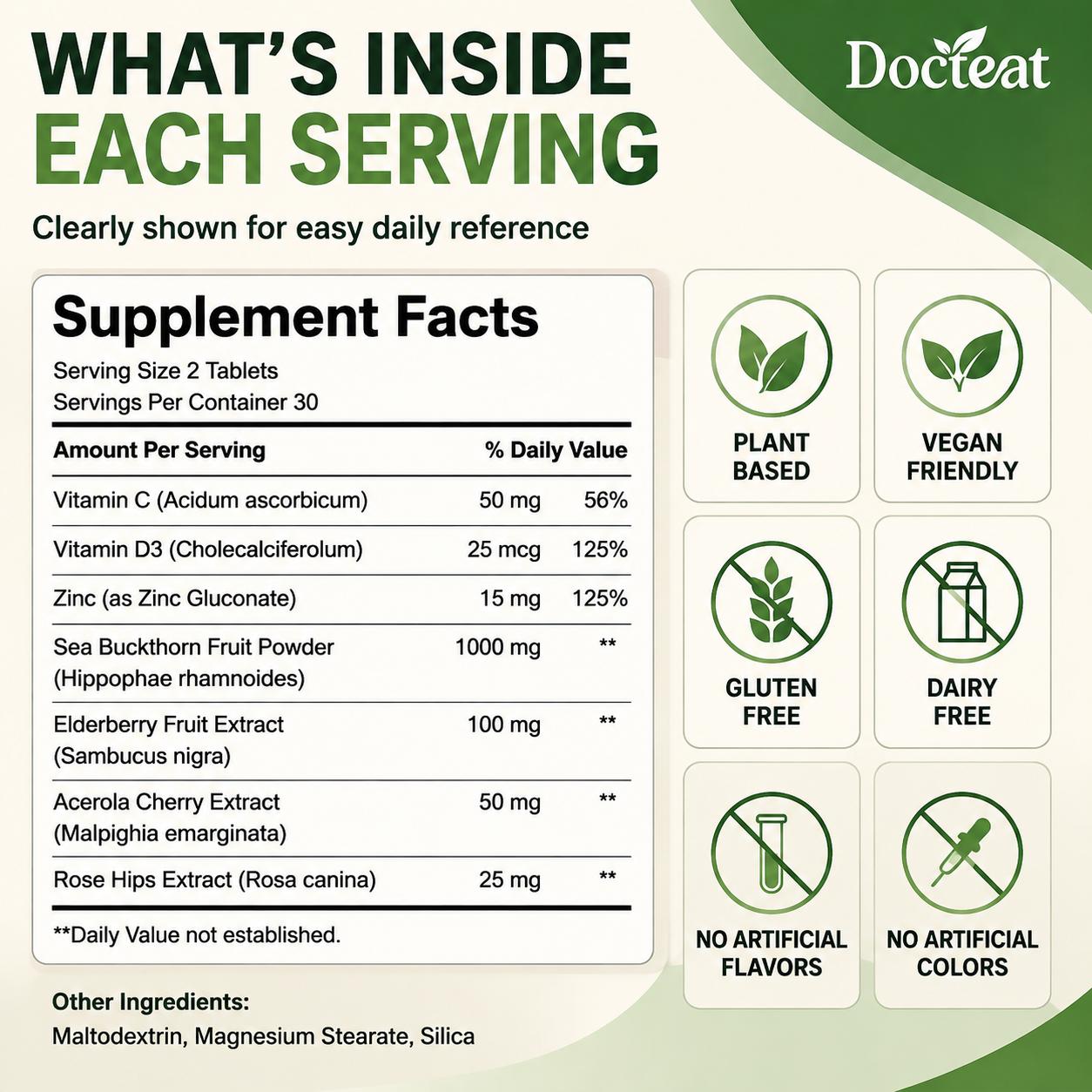 Docteat Tabletas de Espino Ama - Vitamin C Powder reseña y precio