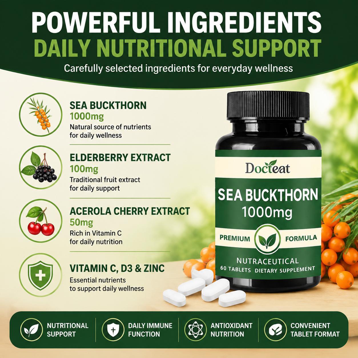 Docteat Tabletas de Espino Ama - Vitamin C Powder reseña y precio