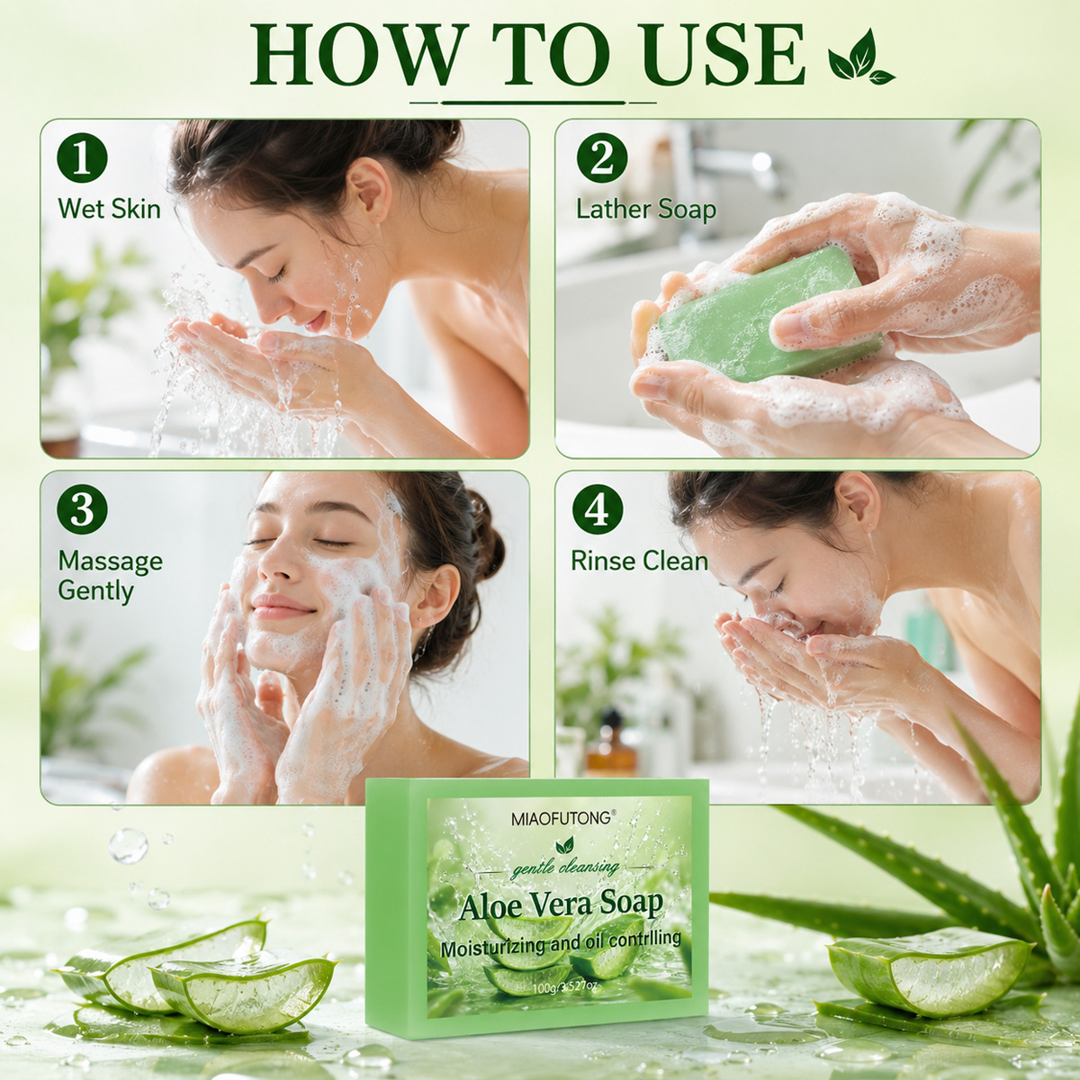 Jabón artesanal 4 en 1 de aloe - Skincare Qv reseña y precio